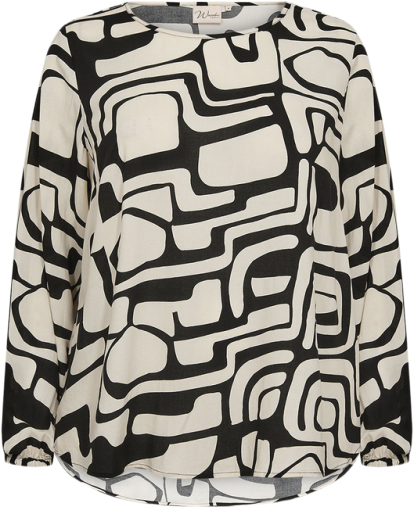 Curvy Wajessie 1 Bluse Sort